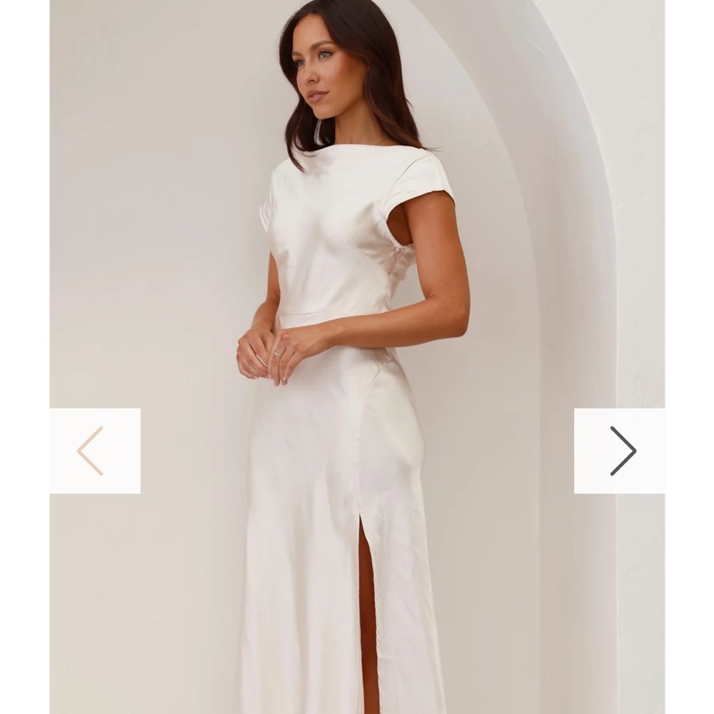Billy J Ivana Dress in Champagne, size 8 AUS